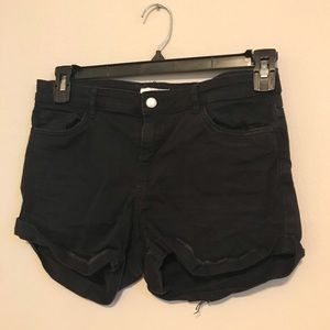 H&M Black Cotton Shorts